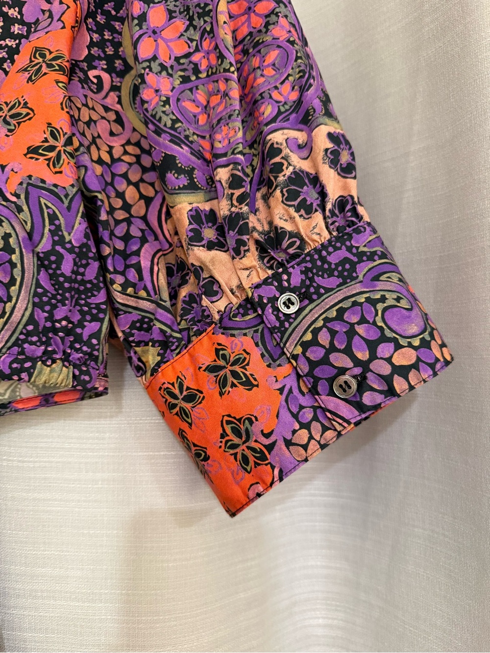 XiRENA Coral and Purple Paisley Tie-Front Maxi Dress - Picture 7 of 11
